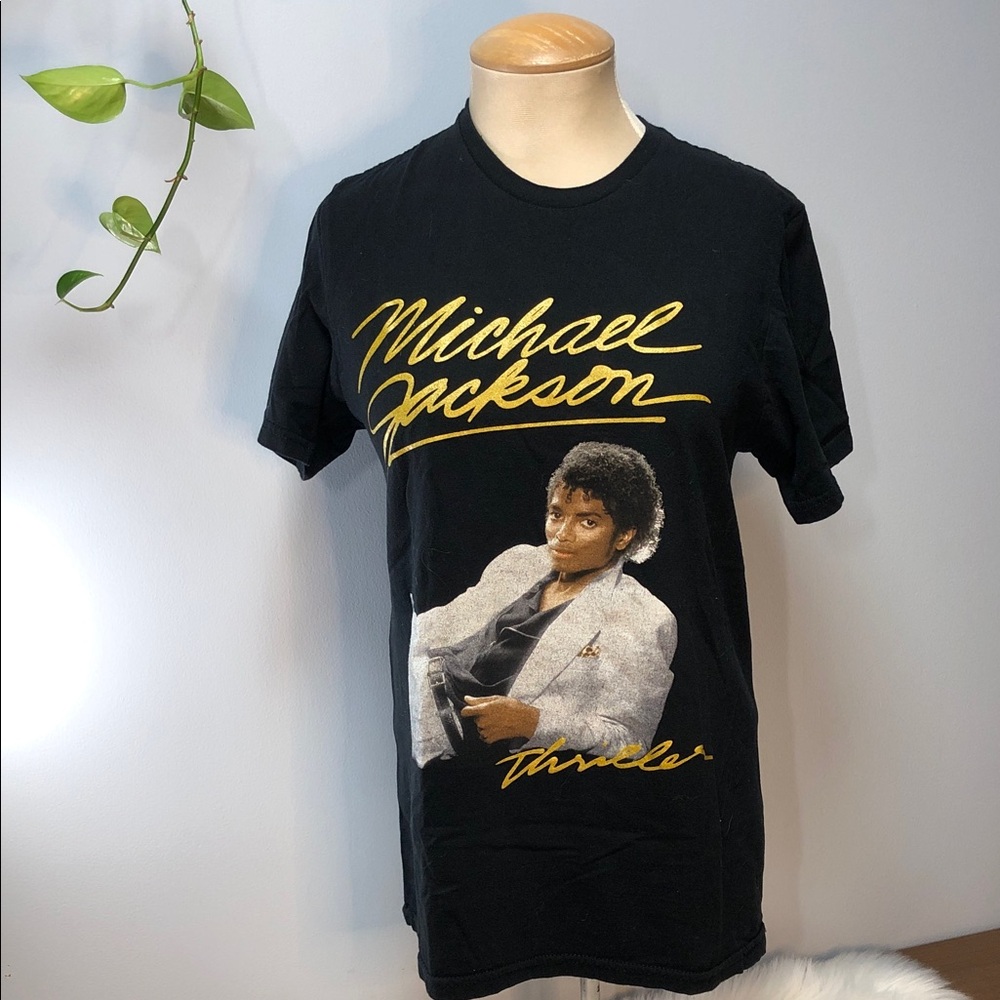 Michael Jackson Thriller Black T-Shirt. Size S Vintage